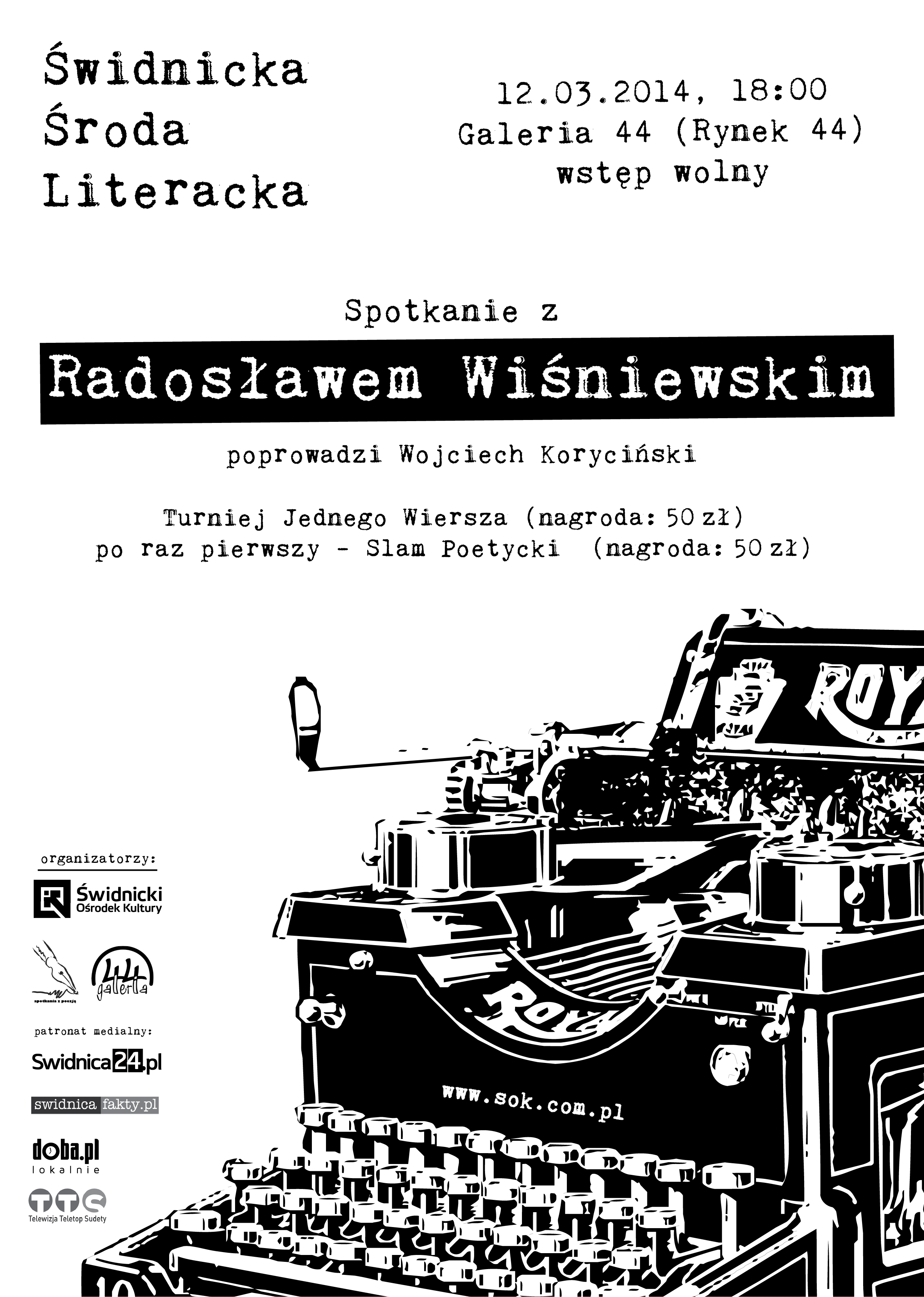 Świdnicka Środa Literacka: Radosław Wiśniewski